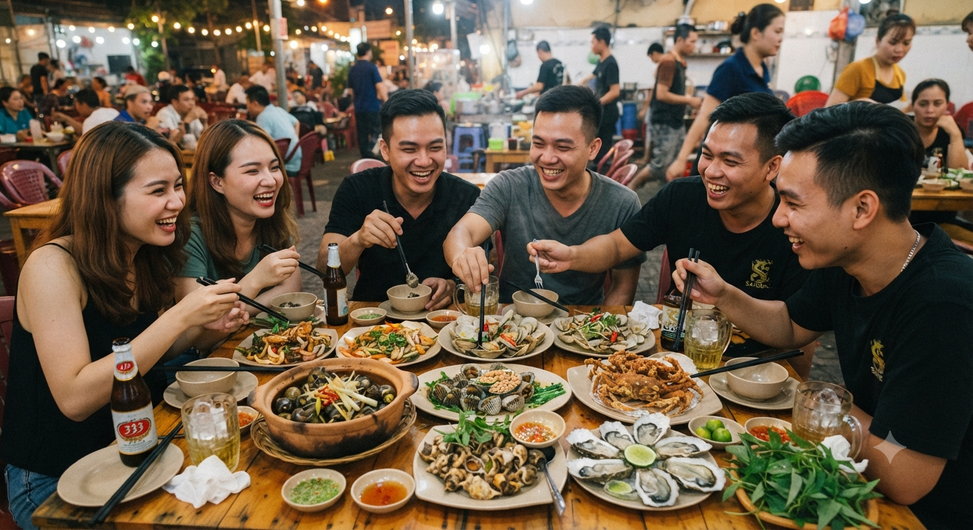 Lên thực đơn "chuẩn bài" cho nhóm bạn tại quán ốc